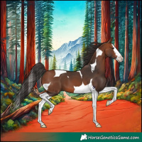 Horse Color:Bay Splash Tobiano 