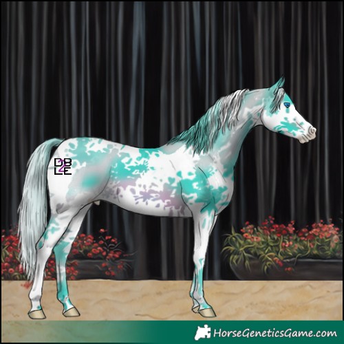 Horse Color:Watercolor Brown Splash Tobiano 