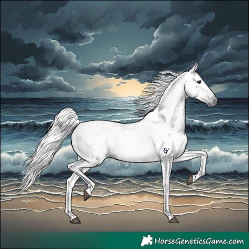 Horse Color:Gray Black 