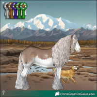 Horse Color:White Spotted Liver Red Dun Mushroom Splash