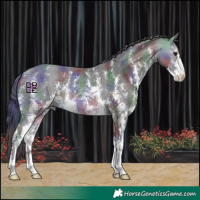 Horse Color:Nacre Buckskin Sabino 