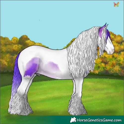 Horse Color:Watercolor Brown Onyx Splash Tobiano 