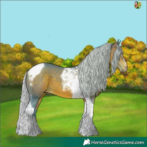 Horse Color:Watercolor Silver Bay Tobiano 
