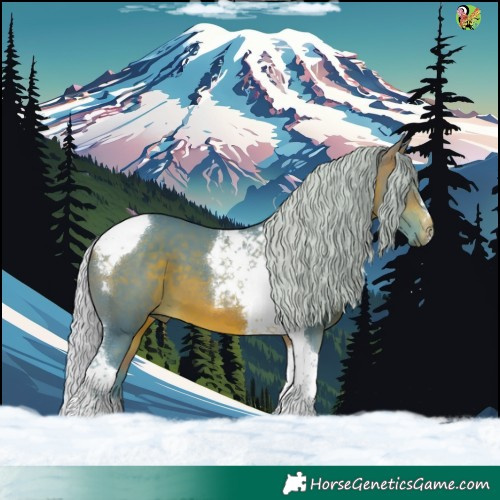 Horse Color:Watercolor Silver Bay Tobiano 