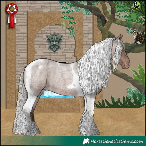 Horse Color:Silver Blue Roan Tobiano Varnish 