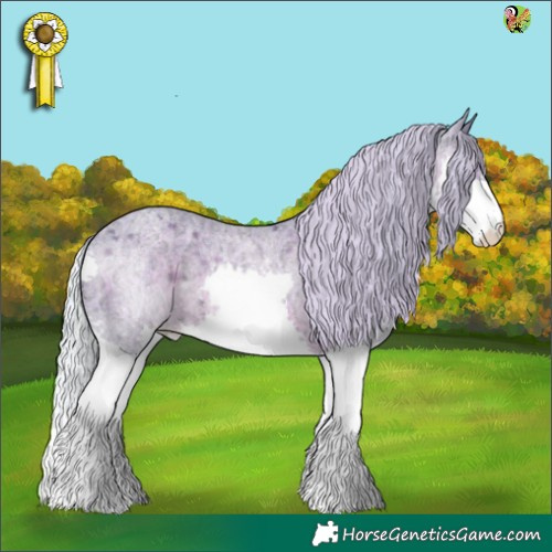 Horse Color:Watercolor Silver Blue Ice Roan Splash 