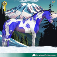 Horse Color:Watercolor Black Tobiano 