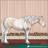 Horse Color:Chocolate Palomino Pearl Tobiano Frame and Gold Cream Champagne Pearl Tobiano Frame