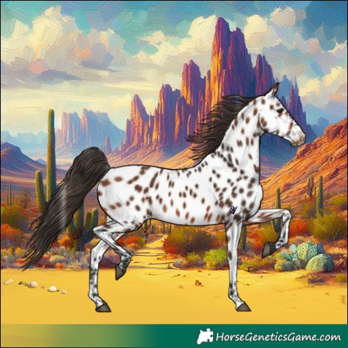 Horse Color:Bay Appaloosa 