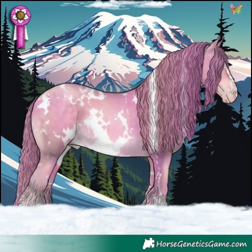Horse Color:Watercolor White Spotted Buckskin Pearl 
