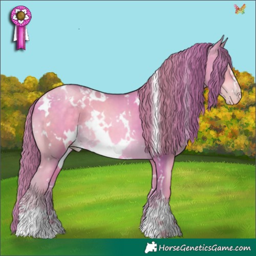 Horse Color:Watercolor White Spotted Buckskin Pearl 