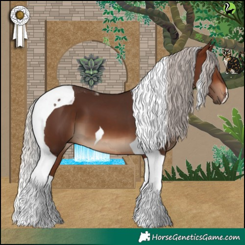 Horse Color:Silver Brown Tobiano 