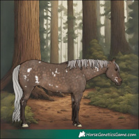 Horse Color:White Spotted Silver Brown Dun