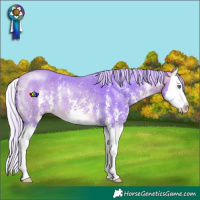 Horse Color:Watercolor Silver Buckskin Chinchilla Sabino Splash