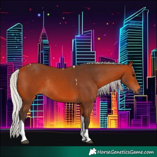 Horse Color:Silver Brown Tobiano Rabicano