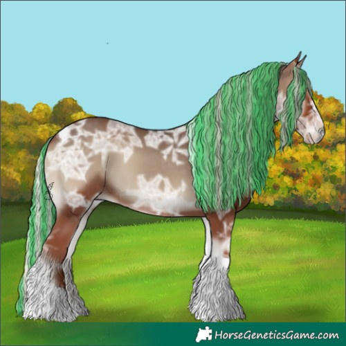 Horse Color:Painted Silver Blue Onyx Ice Tobiano 