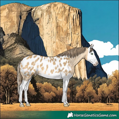 Horse Color:Amber Cream Champagne Splash Appaloosa 