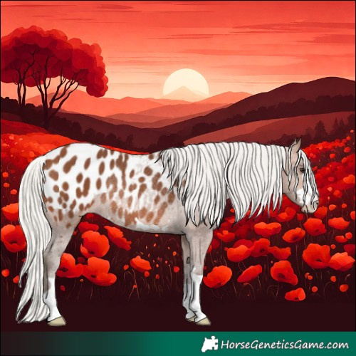 Horse Color:Silver Brown Blanket Rabicano 