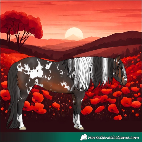 Horse Color:White Spotted Brown 