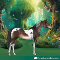 Horse Color:Brown Tobiano 