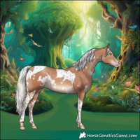 Horse Color:White Spotted Silver Sable Champagne Tobiano