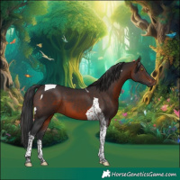 Horse Color:Brown Tobiano 