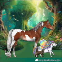 Horse Color:Silver Brown Tobiano 