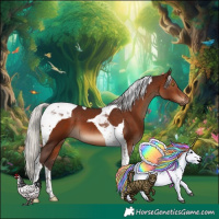 Horse Color:Silver Brown Tobiano 