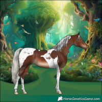 Horse Color:Silver Brown Tobiano 