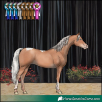Horse Color:Silver Classic Champagne Tobiano 