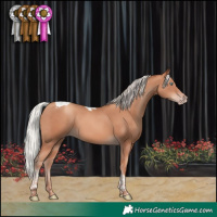Horse Color:Silver Classic Champagne Tobiano 