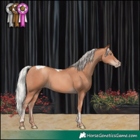 Horse Color:Silver Classic Champagne Tobiano