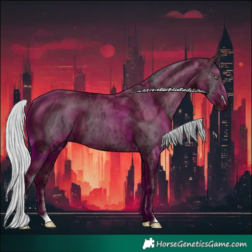 Horse Color:Silver Black Chinchilla Ice 