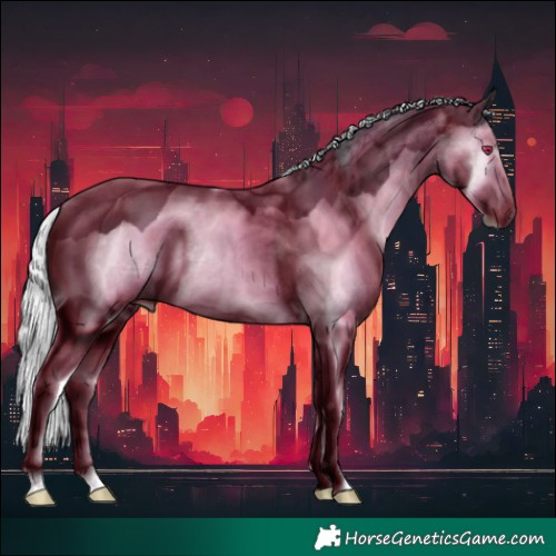 Horse Color:Silver Black Chinchilla Ice Splash 