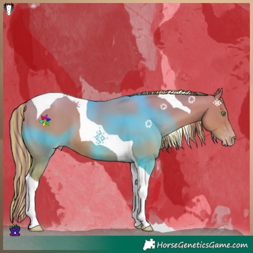 Horse Color:Painted Gold Champagne Tobiano 