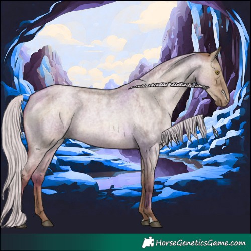 Horse Color:Silver Brown Ice Roan Pearl Dun 