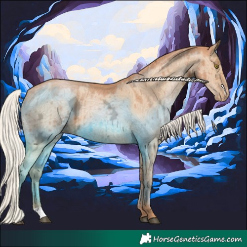 Horse Color:Silver Brown Ice Pearl Dun Brindle 