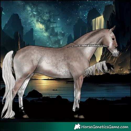 Horse Color:Void Platinum Silver Blue Onyx 