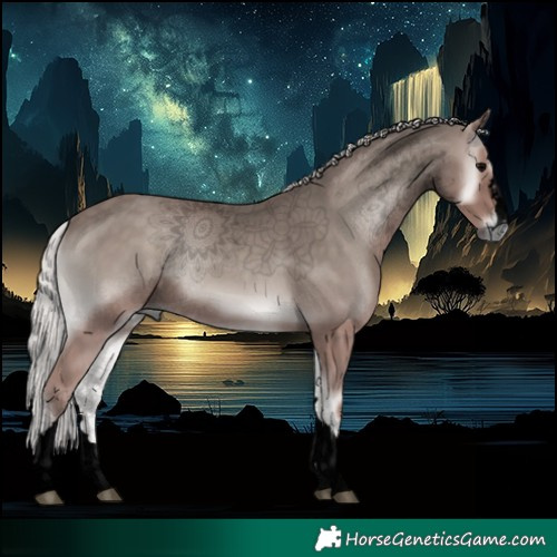 Horse Color:Void Platinum Silver Blue Onyx 