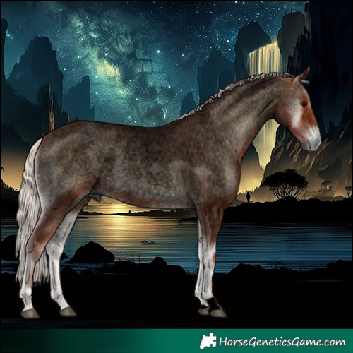 Horse Color:Void Silver Blue Onyx Roan 