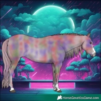 Horse Color:Nacre Watercolor Chestnut Rabicano 