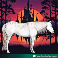 Horse Color:Nacre White Spotted Chestnut Splash Blanket Rabicano