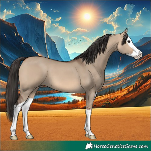 Horse Color:Bay Dun Splash 