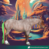 Horse Color:Painted Silver Brown Roan 