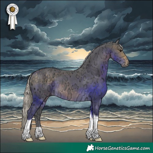 Horse Color:Silver Buckskin Ice Tobiano 