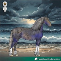Horse Color:Silver Buckskin Ice Tobiano 