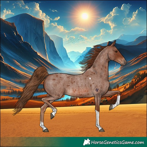 Horse Color:Red Roan Tobiano 