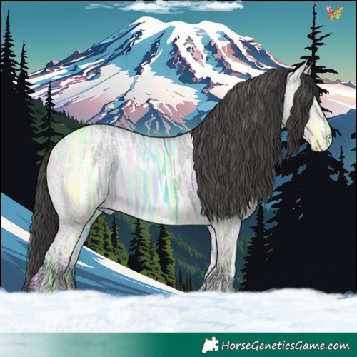 Horse Color:Platinum Bay Ice Dun Sabino 