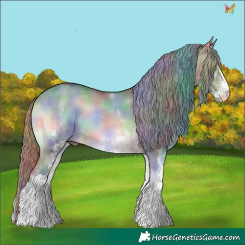 Horse Color:Nacre White Spotted Liver Red Dun Onyx Rabicano 