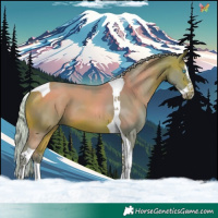 Horse Color:Watercolor Silver Brown Splash Tobiano 